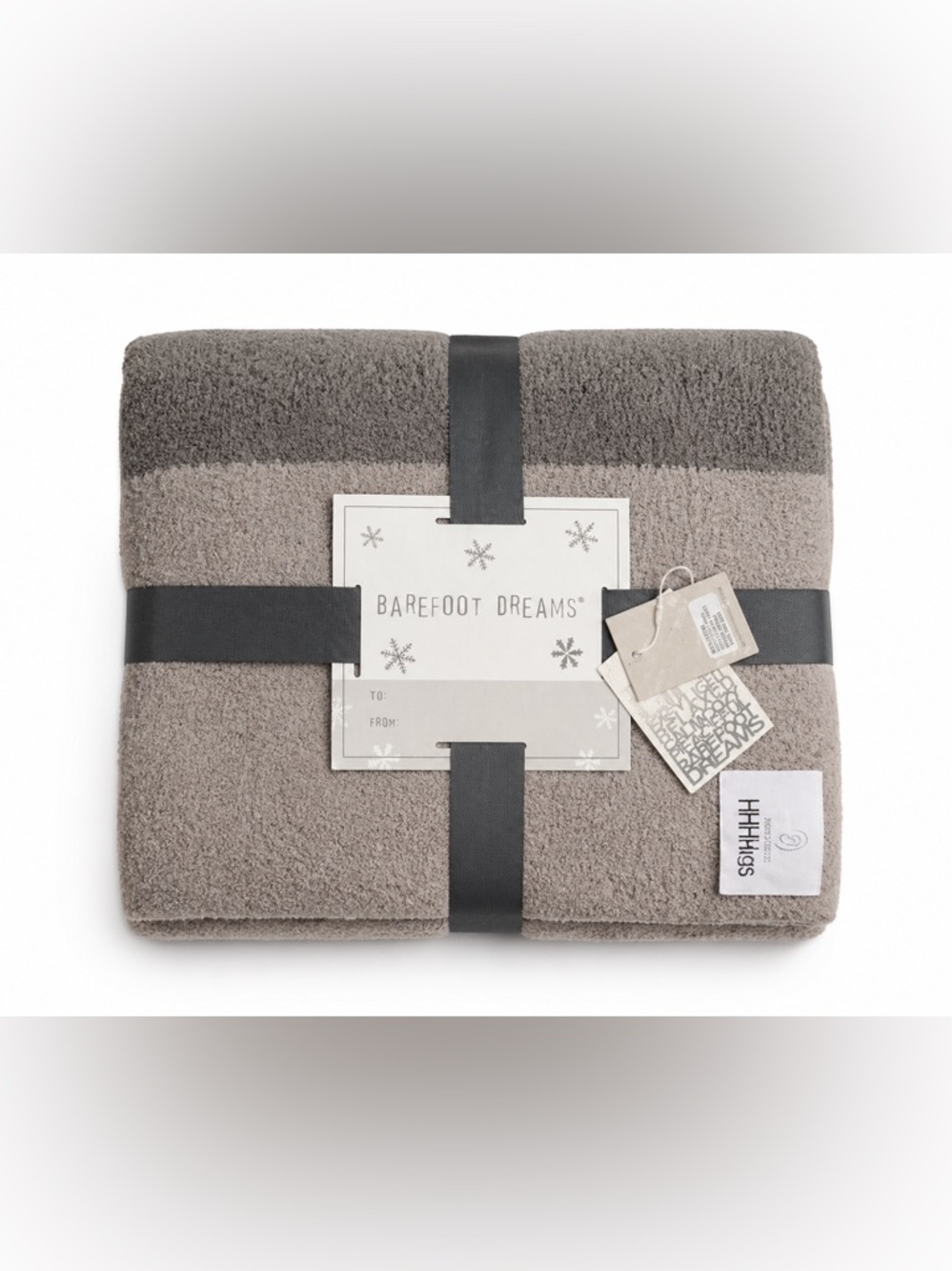 NEW Barefoot Dreams CozyChic Tri-Color Throw Blanket 45x60 Agave Green Luxe Gift